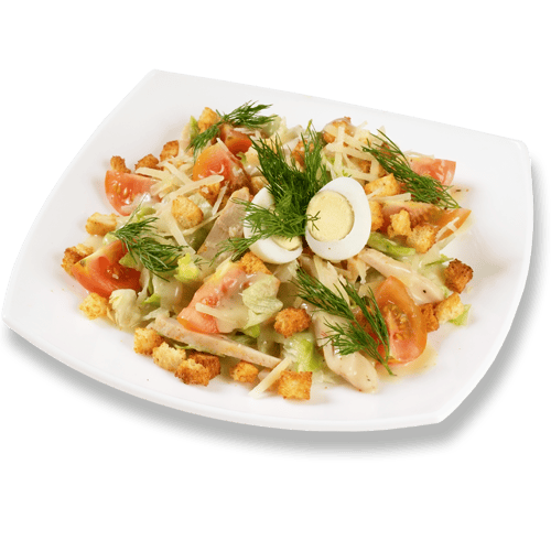 Салат Цезарь с курицей